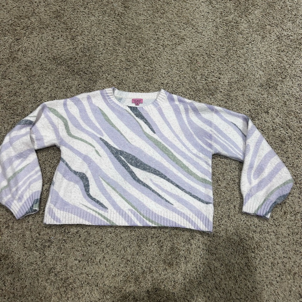 purple Pastel Wave Sweater